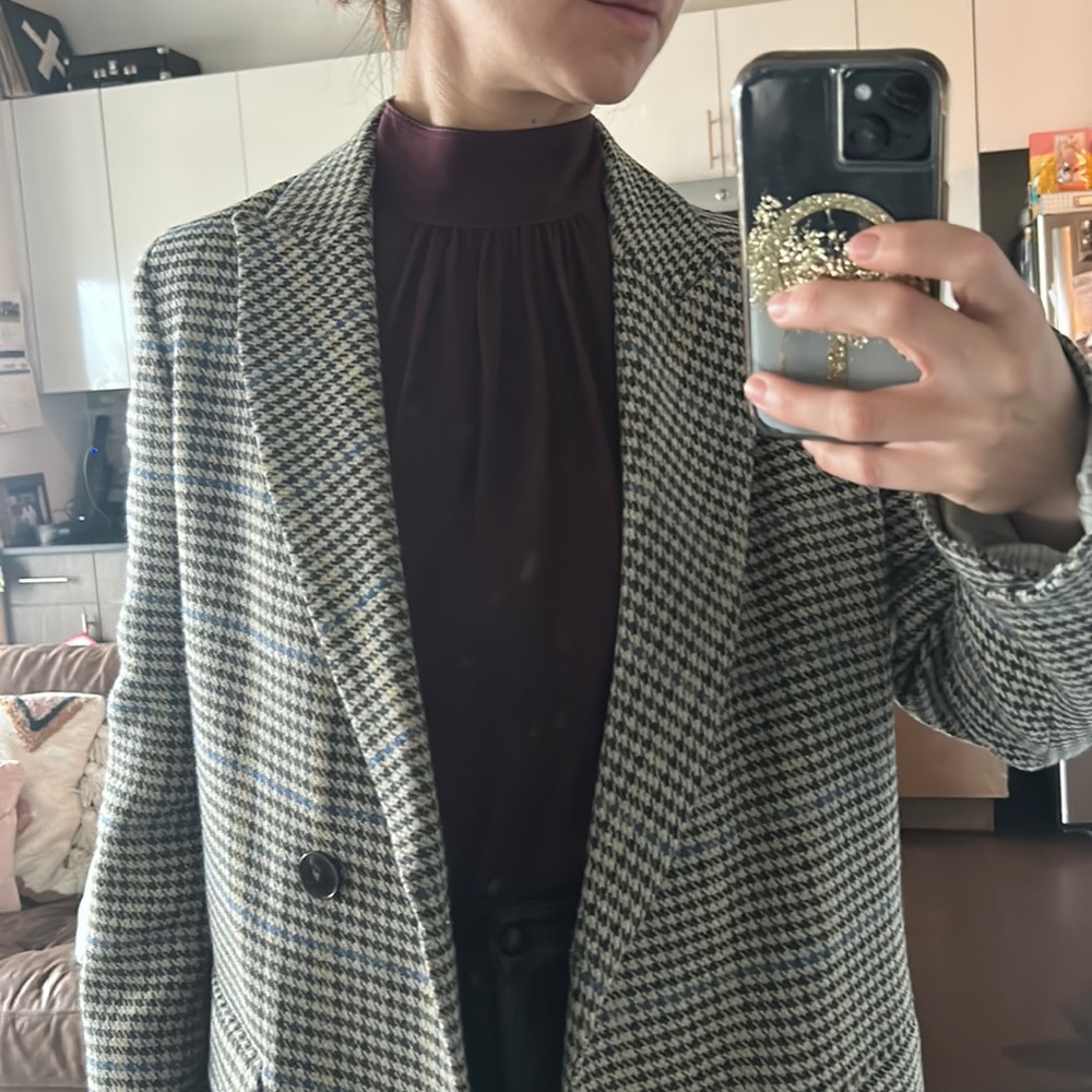 MJ plum silk blouse